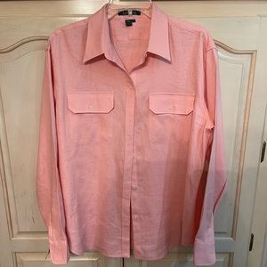 In the pink with a NWOT Ralph Lauren blouse. Size L with two front pockets! L
